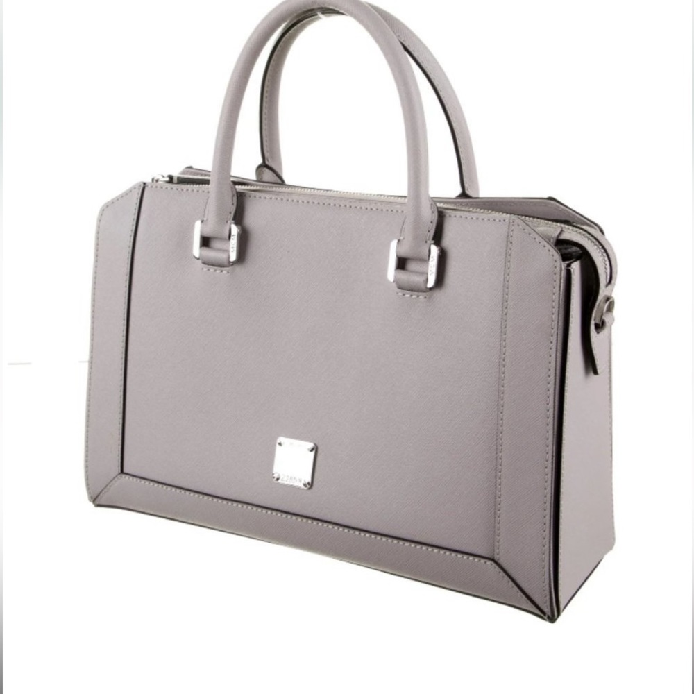 MCM Authentic NWOT Saffiano Nuovo Gray Tote Crossbody Bag with Dust bag - Picture 10 of 14